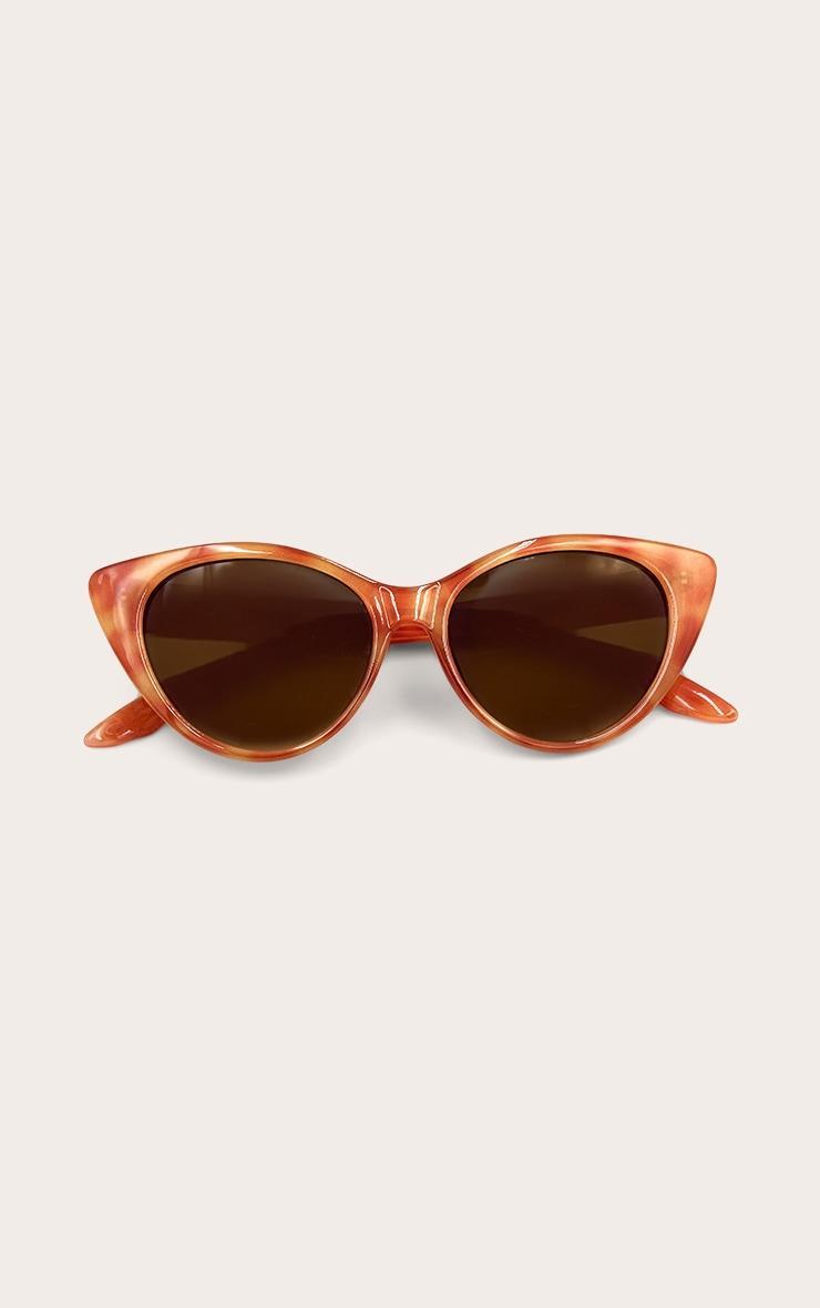 Honey Tortoiseshell Severe Cat Eye Sunglasses Product Image