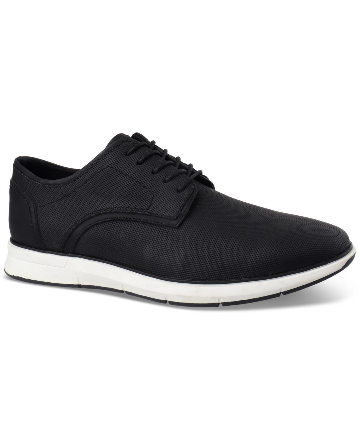 Alfani Mens Dalton Textured Faux-Leather Lace-Up Sneakers, Created for Macys Product Image