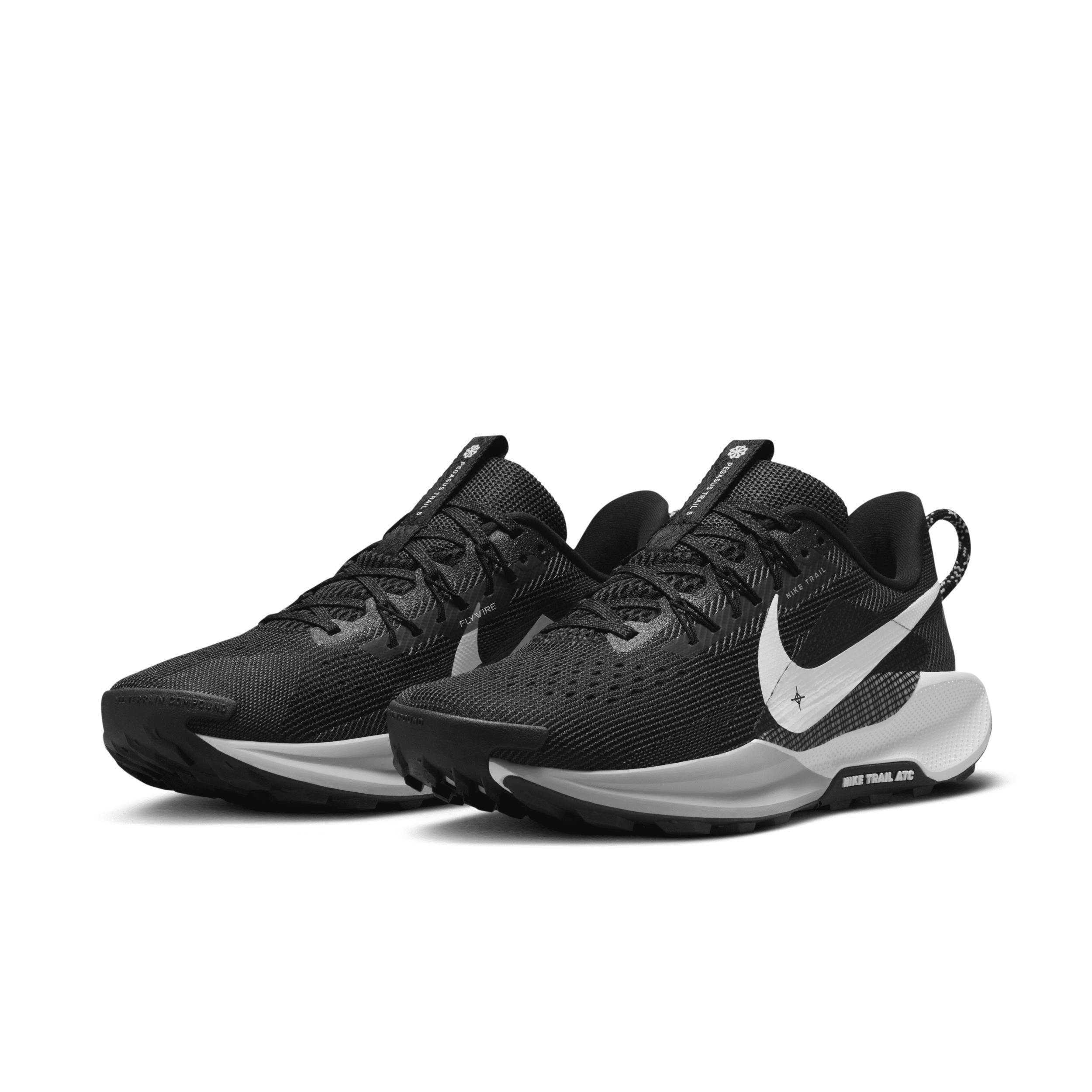 Nike Womens Nike Reactx Pegasus Trail 5 - Womens Running Shoes Black/Anthracite/White Product Image