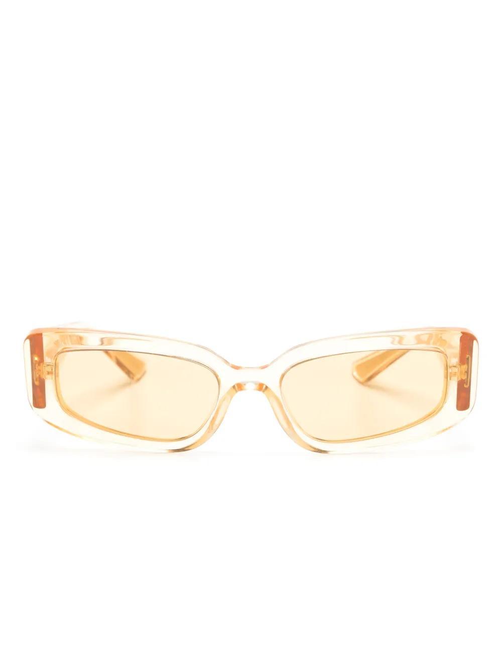 DOLCE & GABBANA Rectangle-frame Sunglasses In Nude Product Image