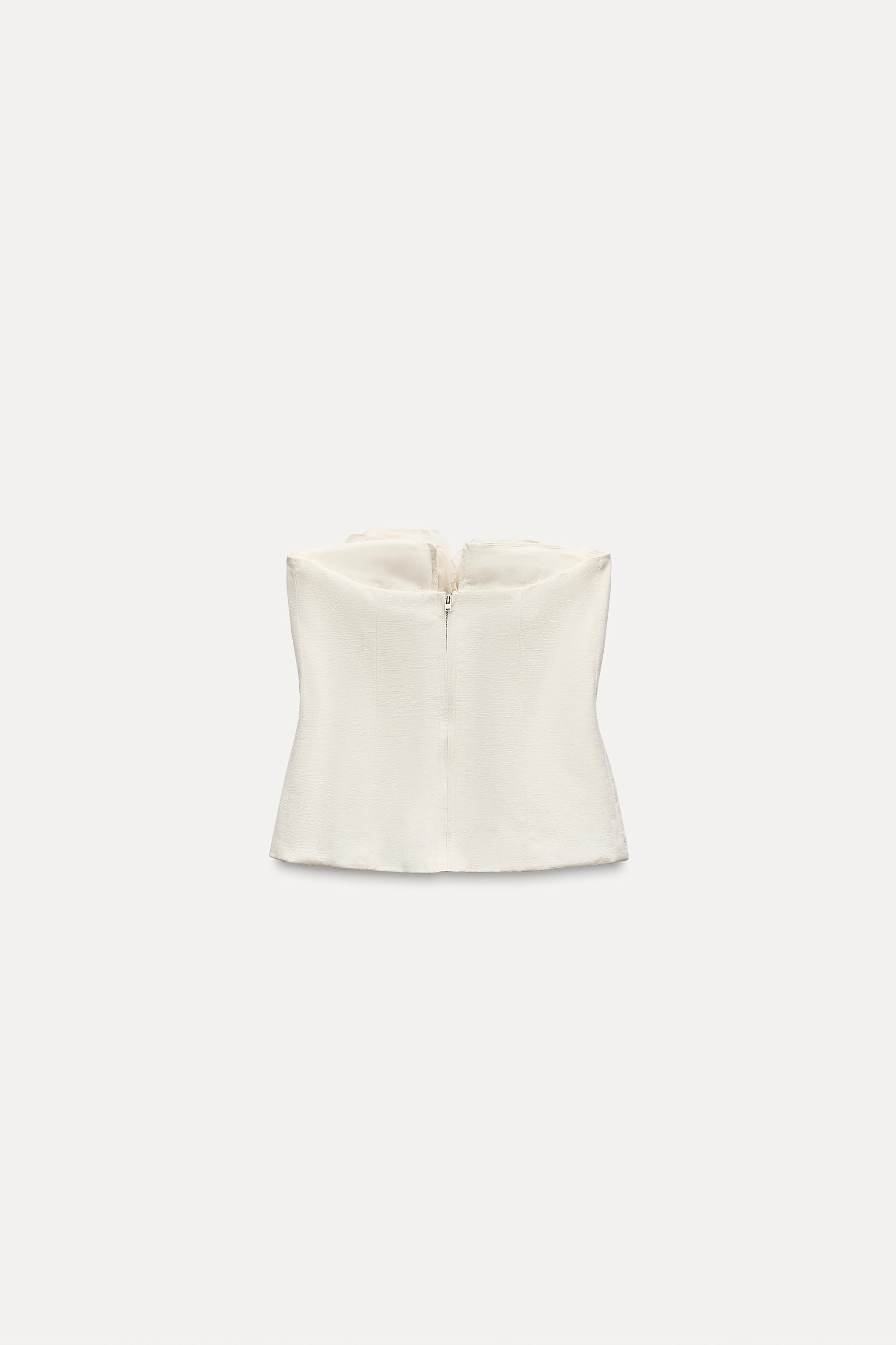 STRAPLESS FLORAL TOP Product Image