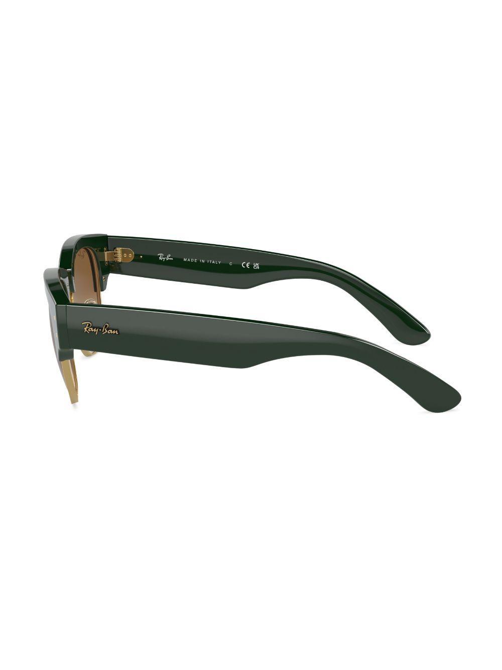 RAY BAN Mega Clubmaster Tinted-lenses Sunglasses In Green_on_gold_light_brown Product Image