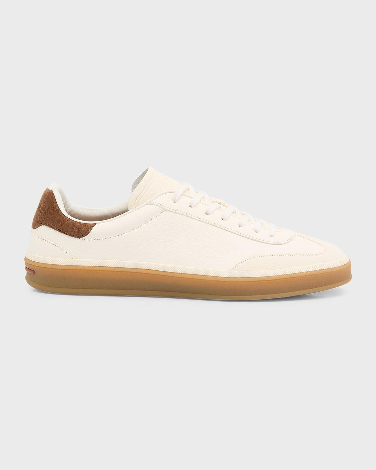 Mens Tennis Leather Sneakers Product Image