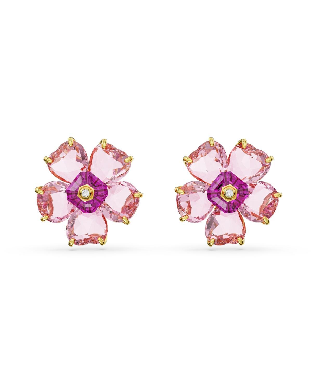 Swarovski Florere Yellow Flower Crystal Stud Earrings Product Image