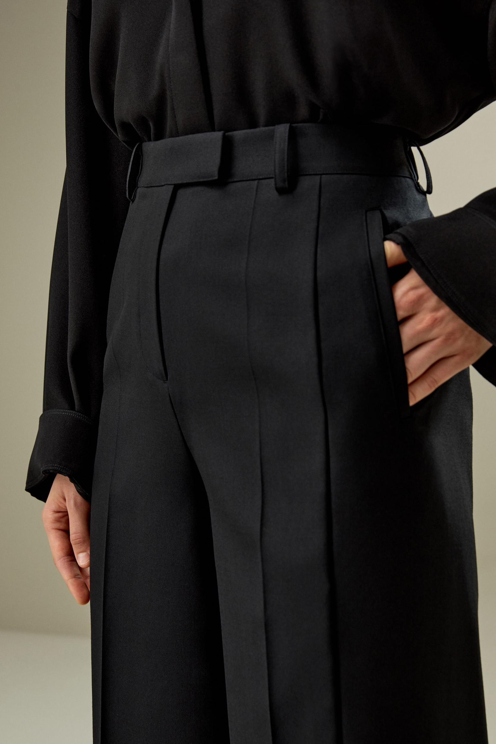 LILYSILK Women'S Wool Slacks - Black Wool Silk Blend - Ultimate Luxury Machine Washable Trousers 16 Product Image