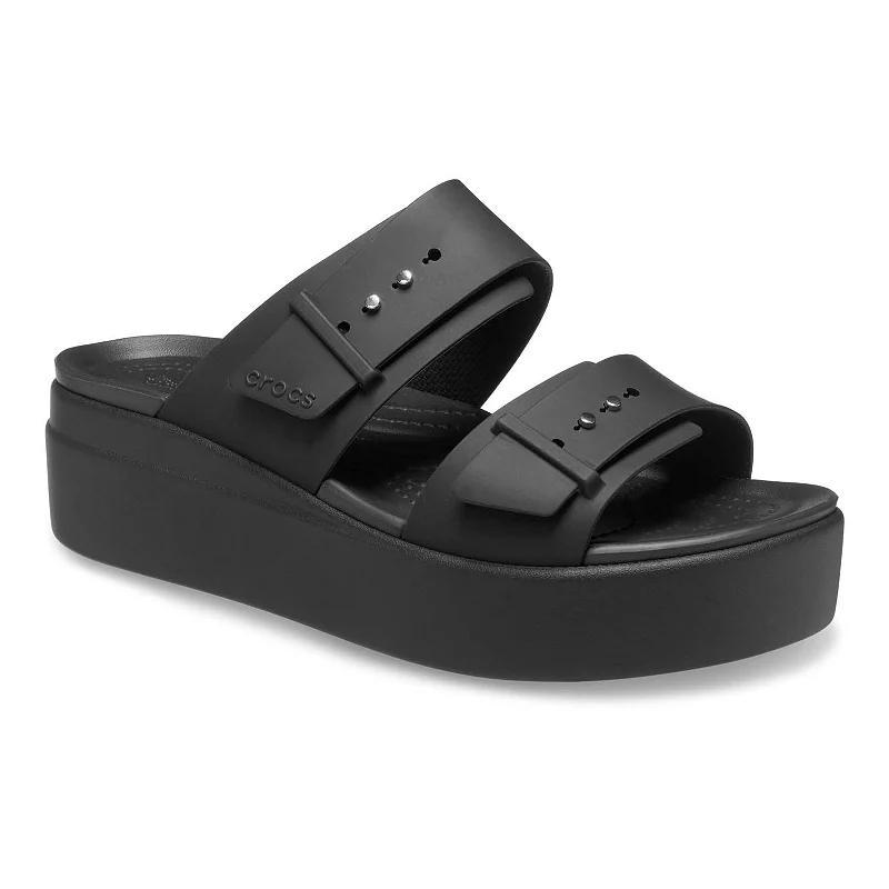 Crocs Womens Brooklyn Buckle Low Wedge Sandal Product Image