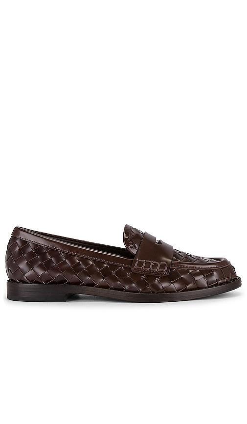 Loeffler Randall Rachel Woven Leather Loafers Espresso 12 Product Image