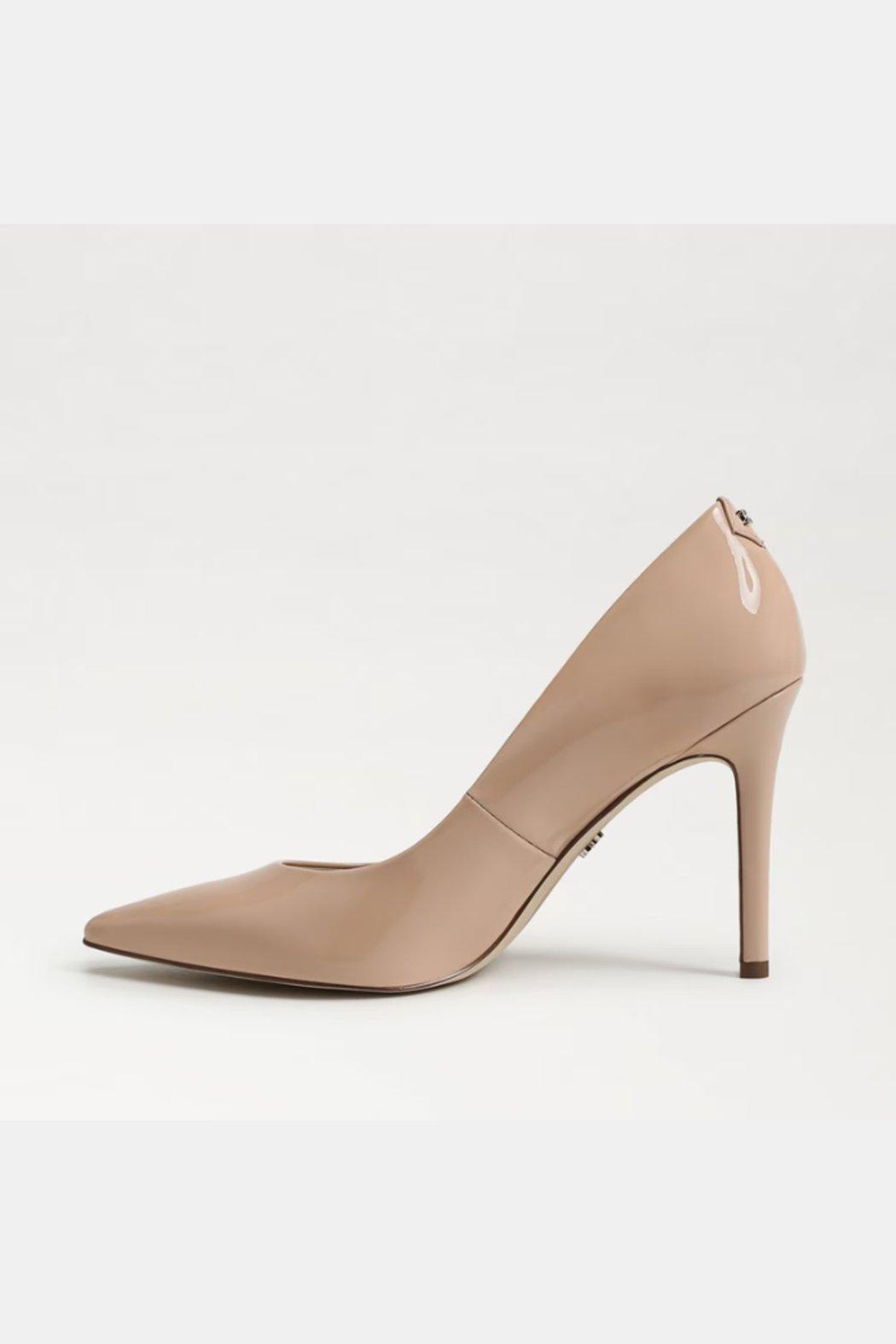 Hazel Pointed Toe Pump- Beige Patent Product Image