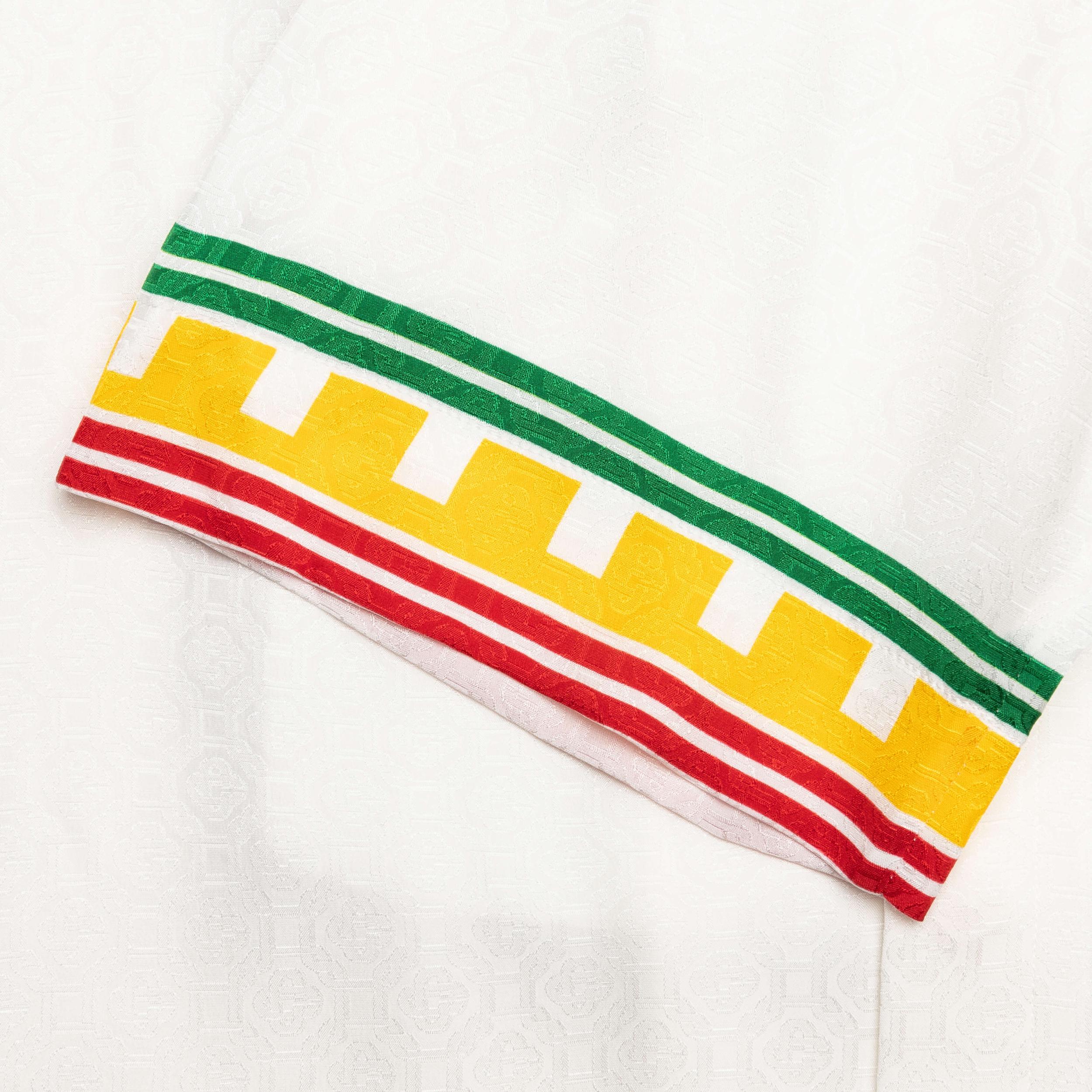 Short Sleeve Cuban Collar Shirt - White Male Product Image