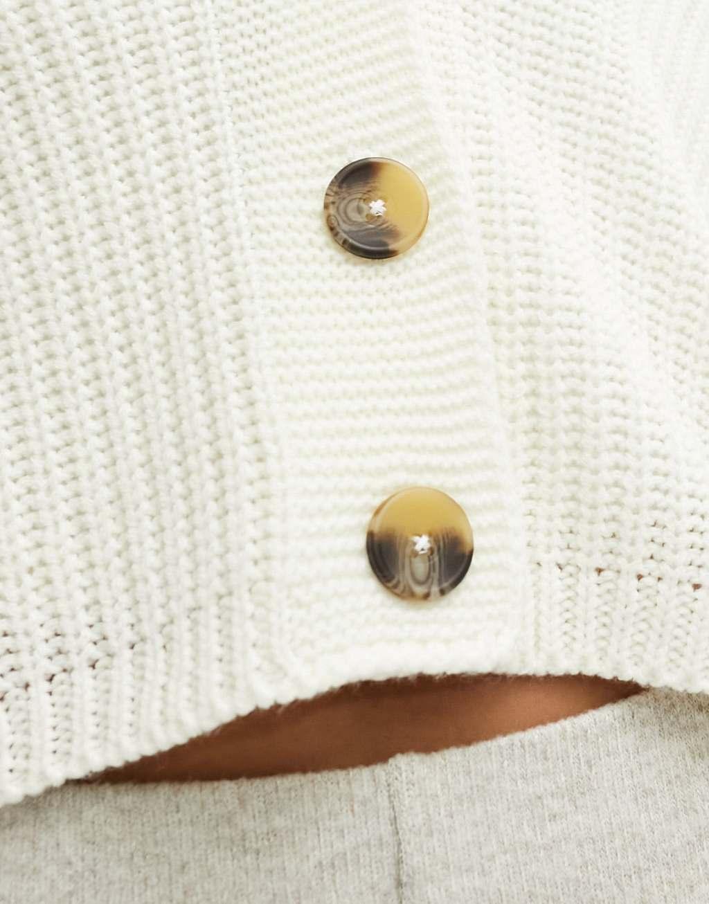 Only knitted cardigan in cream  Product Image