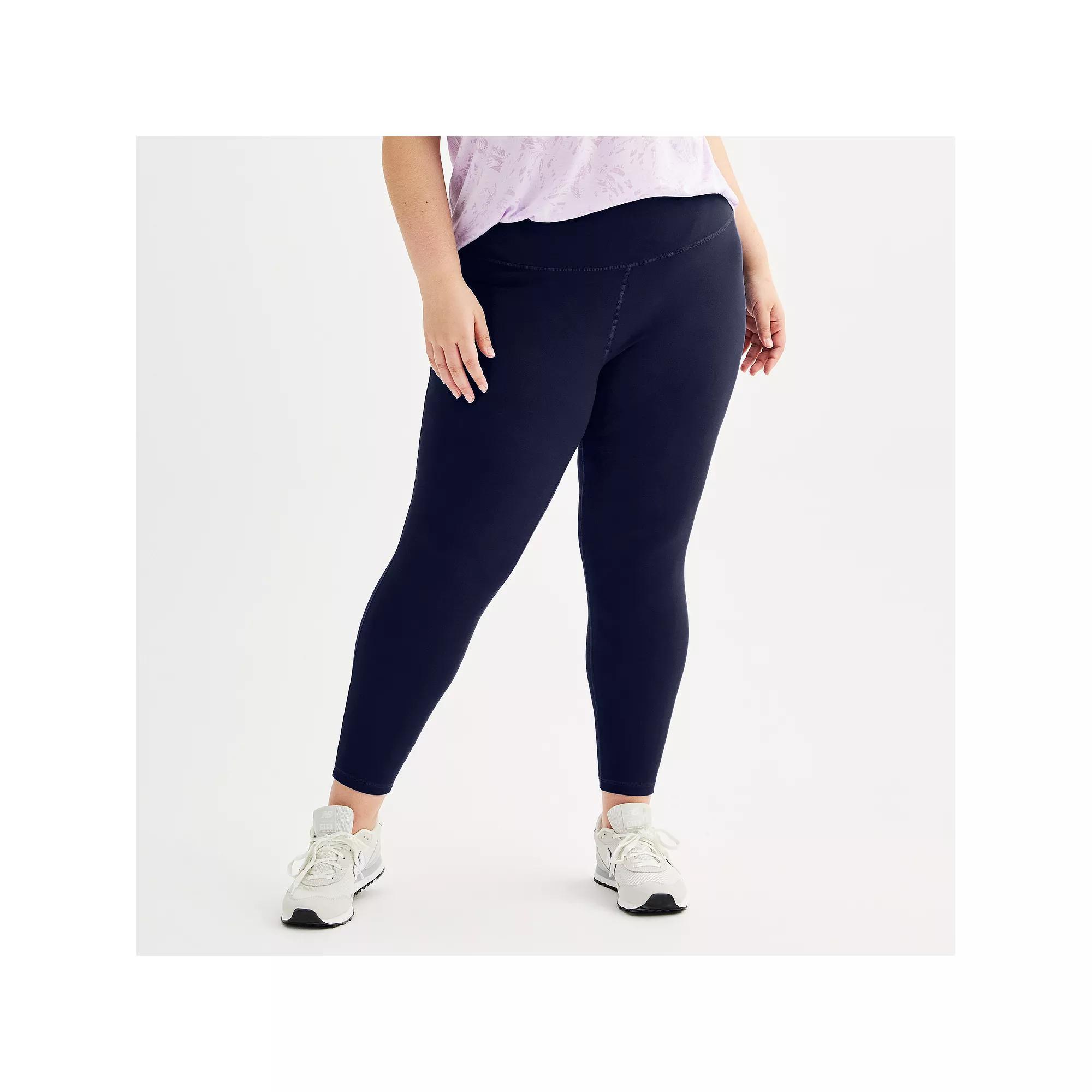 Plus Size Tek Gear® Essential Soft 7/8 Leggings, Women's, Size: 2XL, Mineral Black Product Image