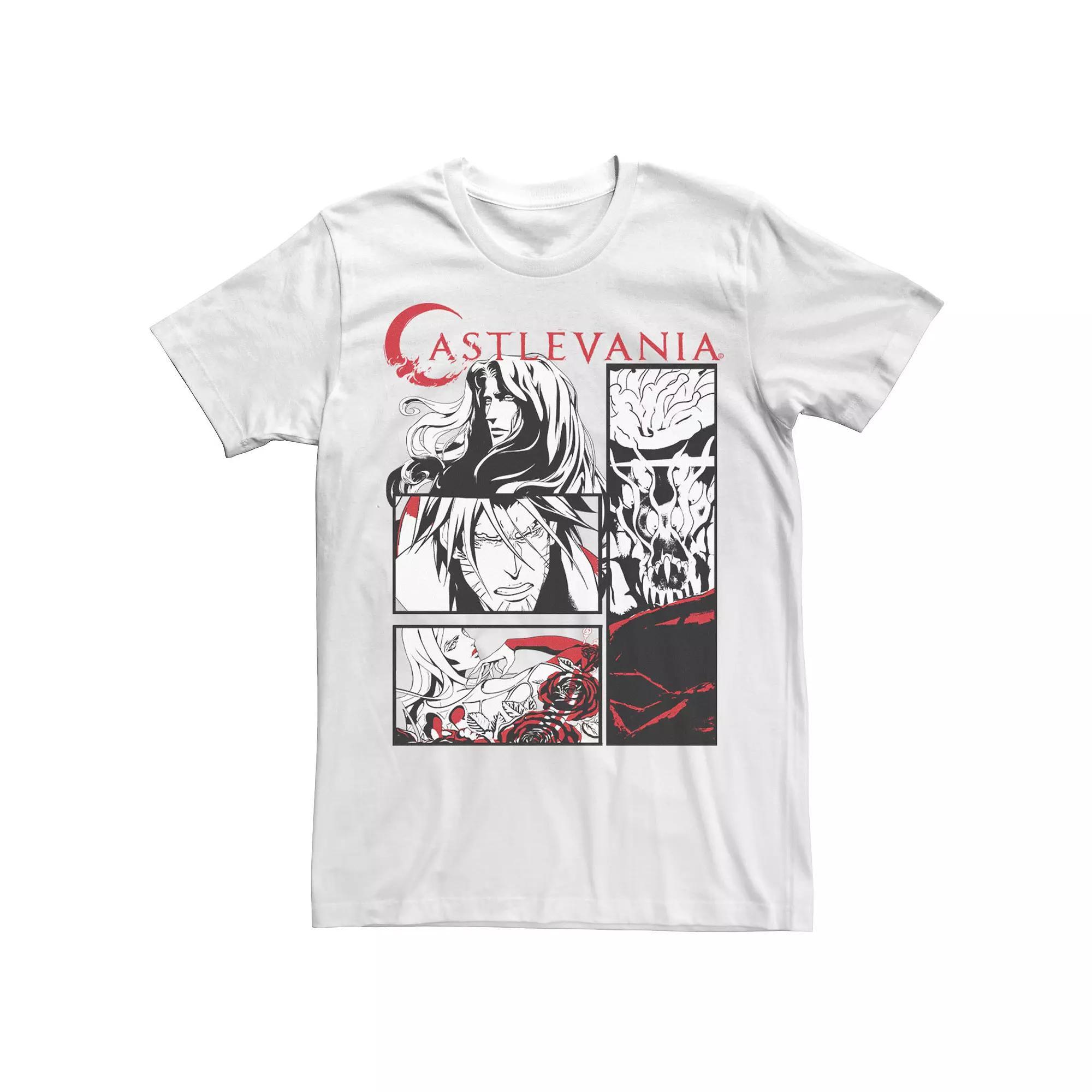 Men's Netflix Castlevania Comic Panel Style Tee, Size: Large, White Product Image