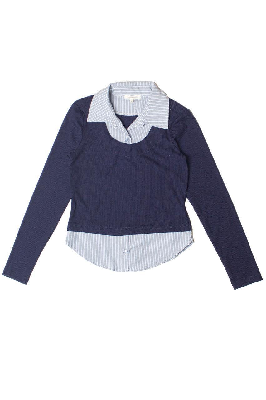 Layered Sweater Blouse Top Product Image