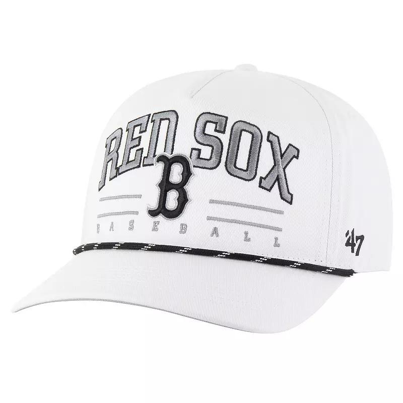 Men's '47 White Boston Red Sox Roscoe Speckle Hitch Adjustable Hat Product Image