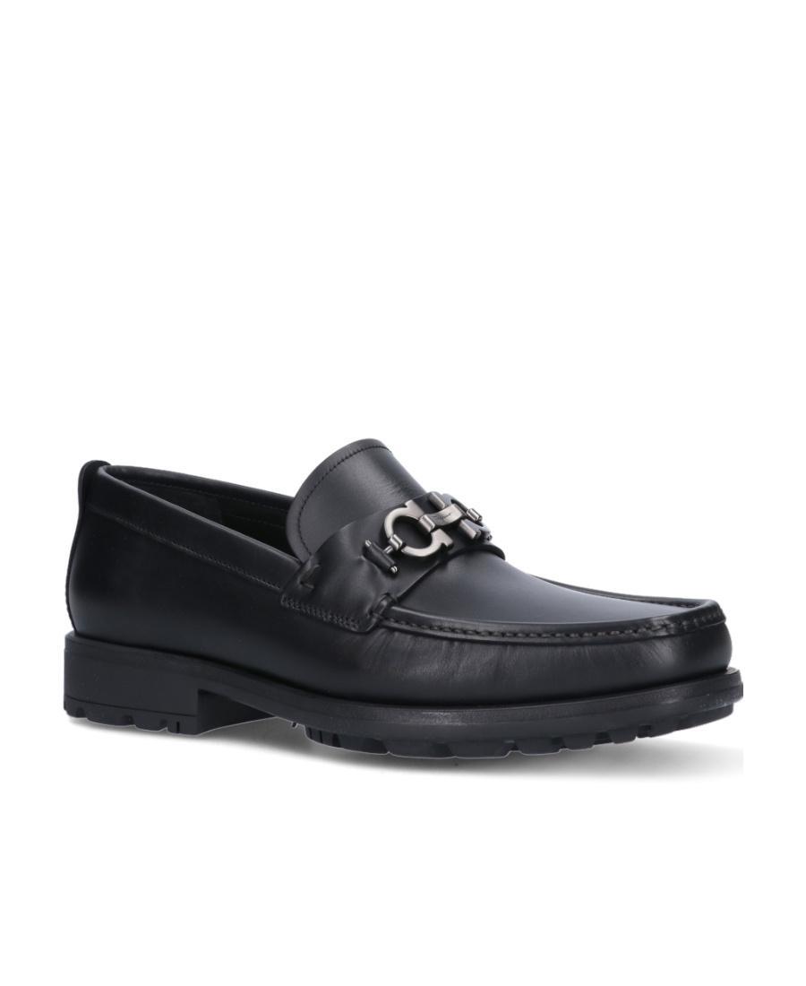 FERRAGAMO Logo Loafers In Black Product Image