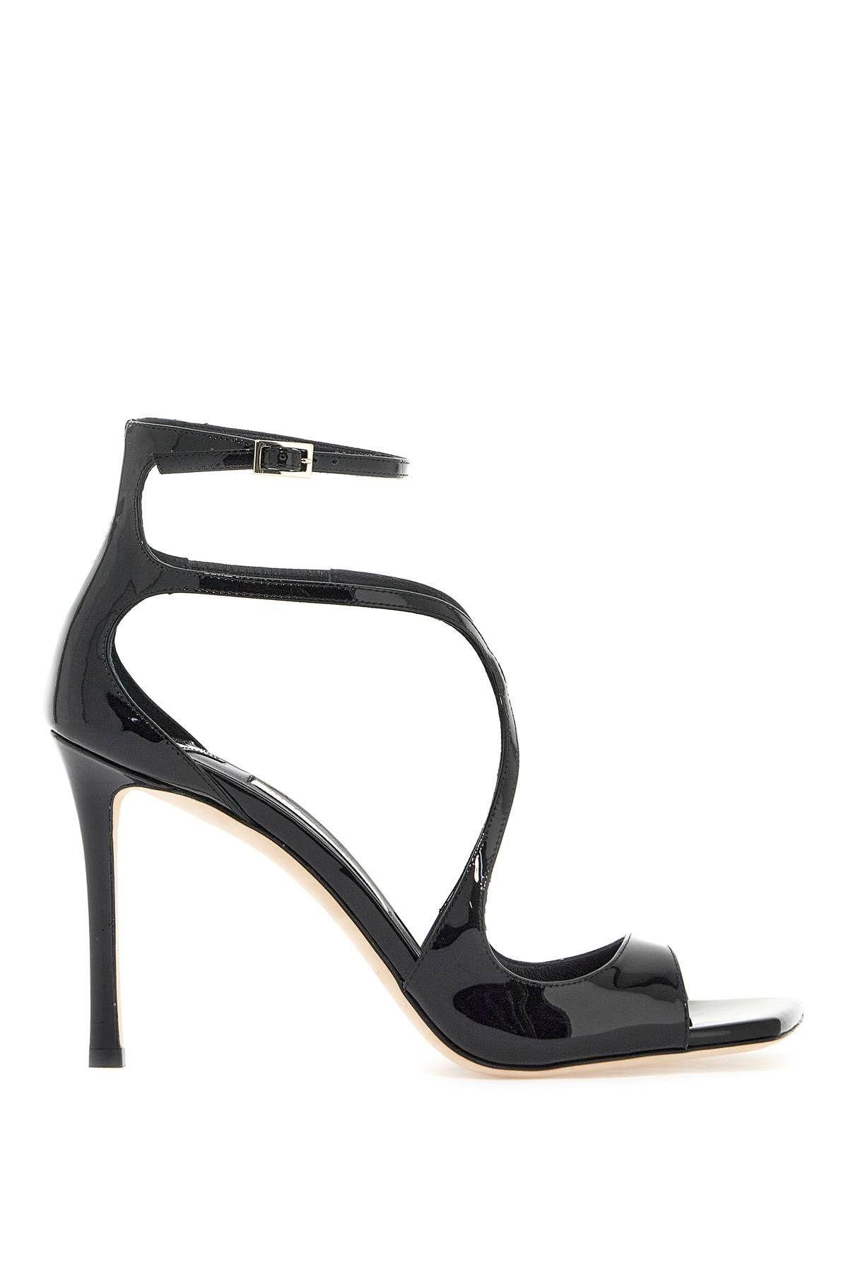 95mm Azia Patent Leather Sandals In Black Product Image