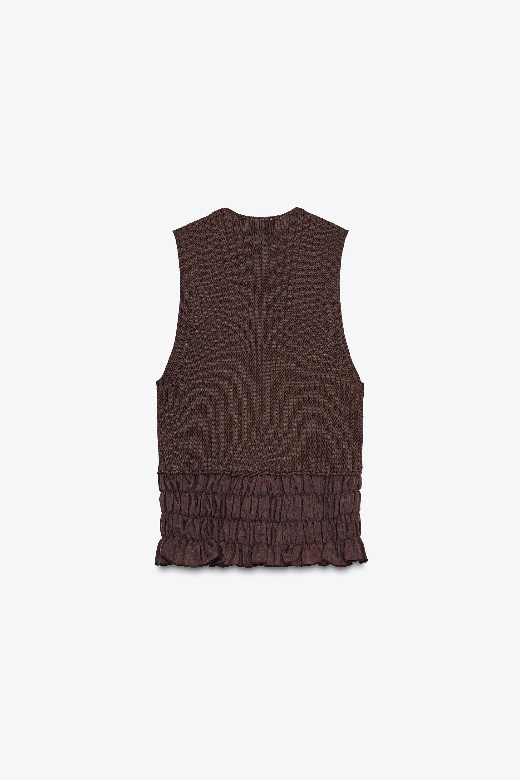 RUFFLED KNIT TOP Product Image