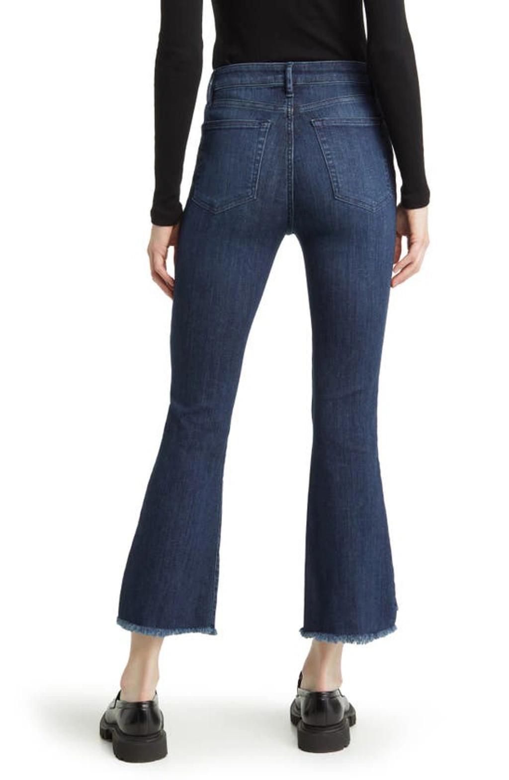 FRAME Le Crop Mini Boot Frayed Bootcut Jeans In Naples Product Image