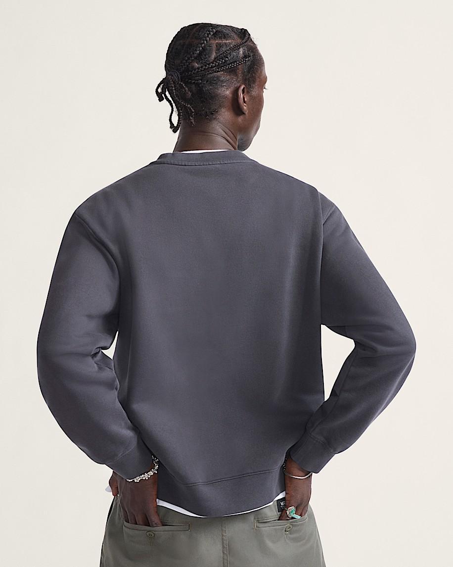 Star Checker Crew Sweatshirt in Black| Vans US Product Image