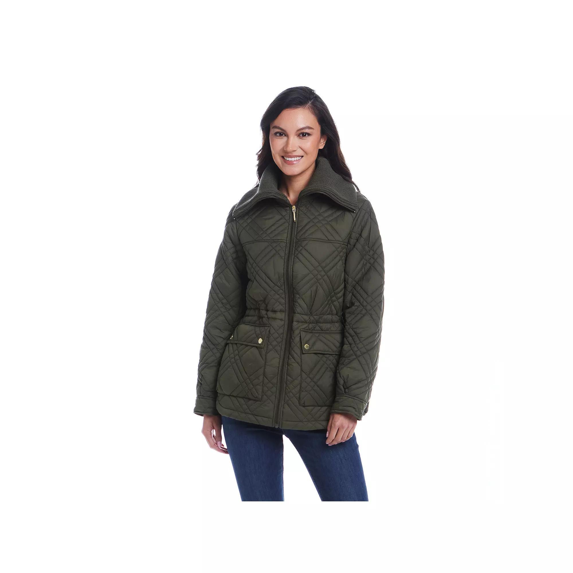Women's Weathercast Wide Collar Quilted Anorak Jacket,  Product Image