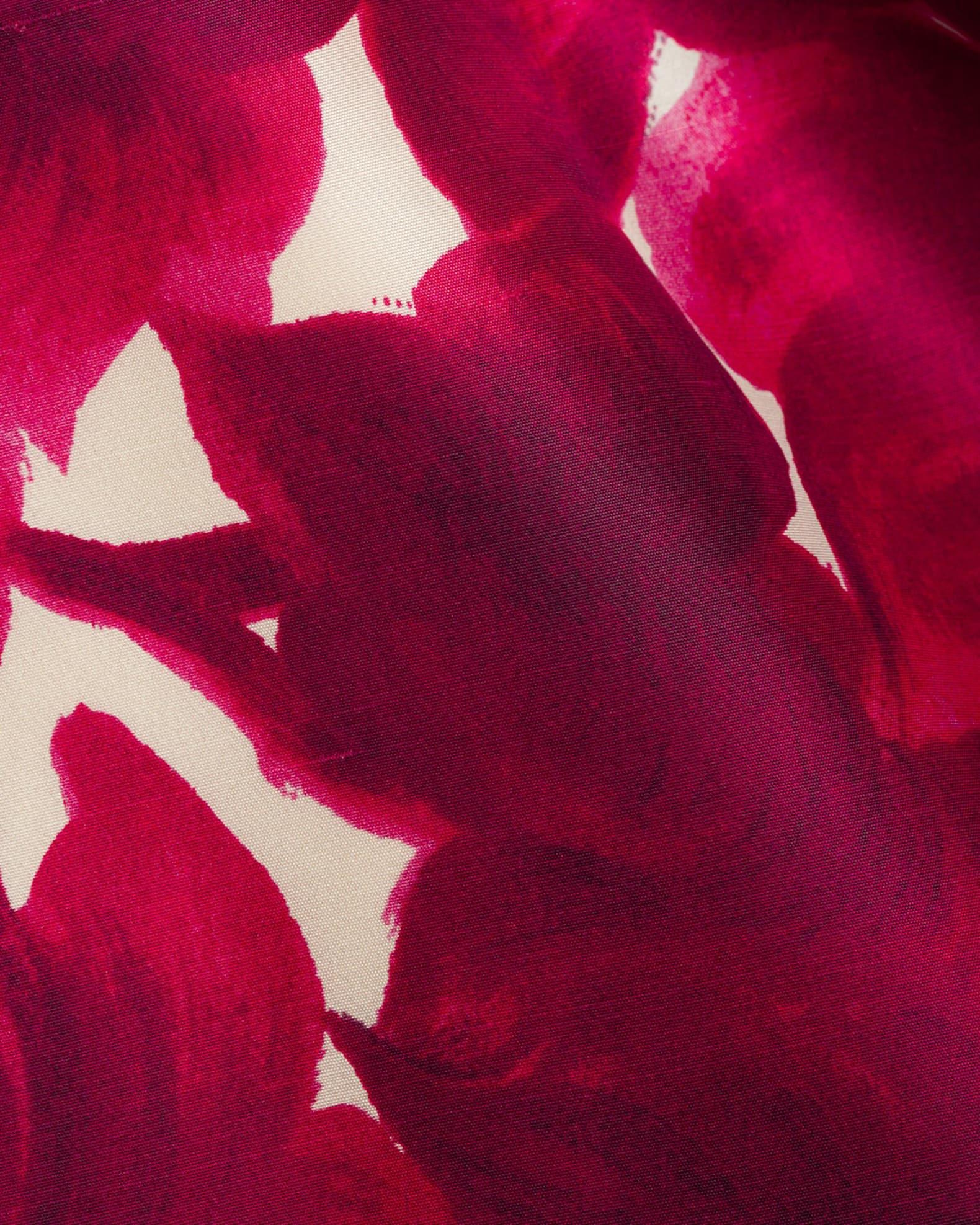 Flowers Print Silk Shantung Scarf Product Image