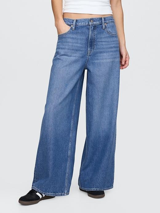 Mid Rise UltraSoft Crop Baggy Jeans Product Image