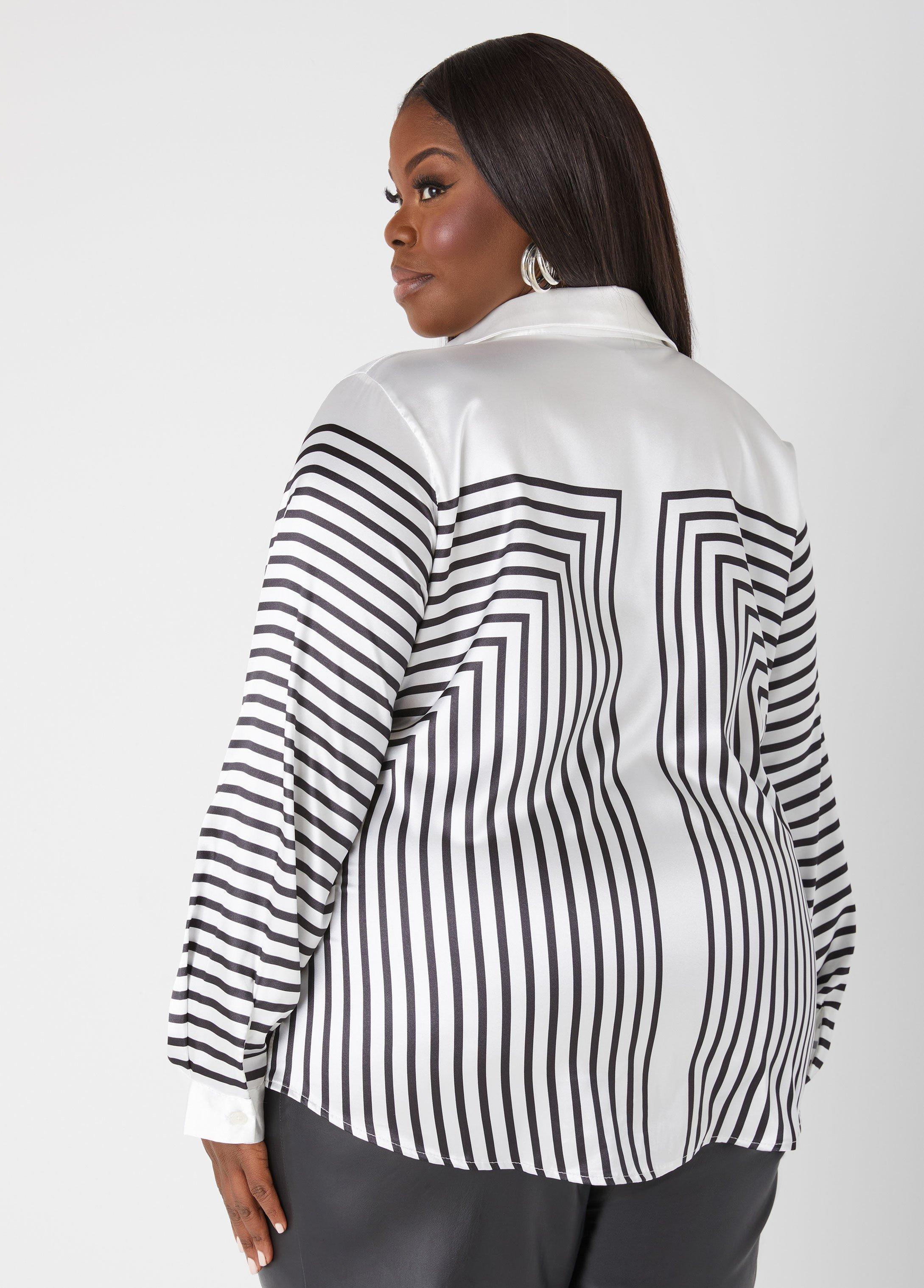 Striped Satin Shirt Product Image