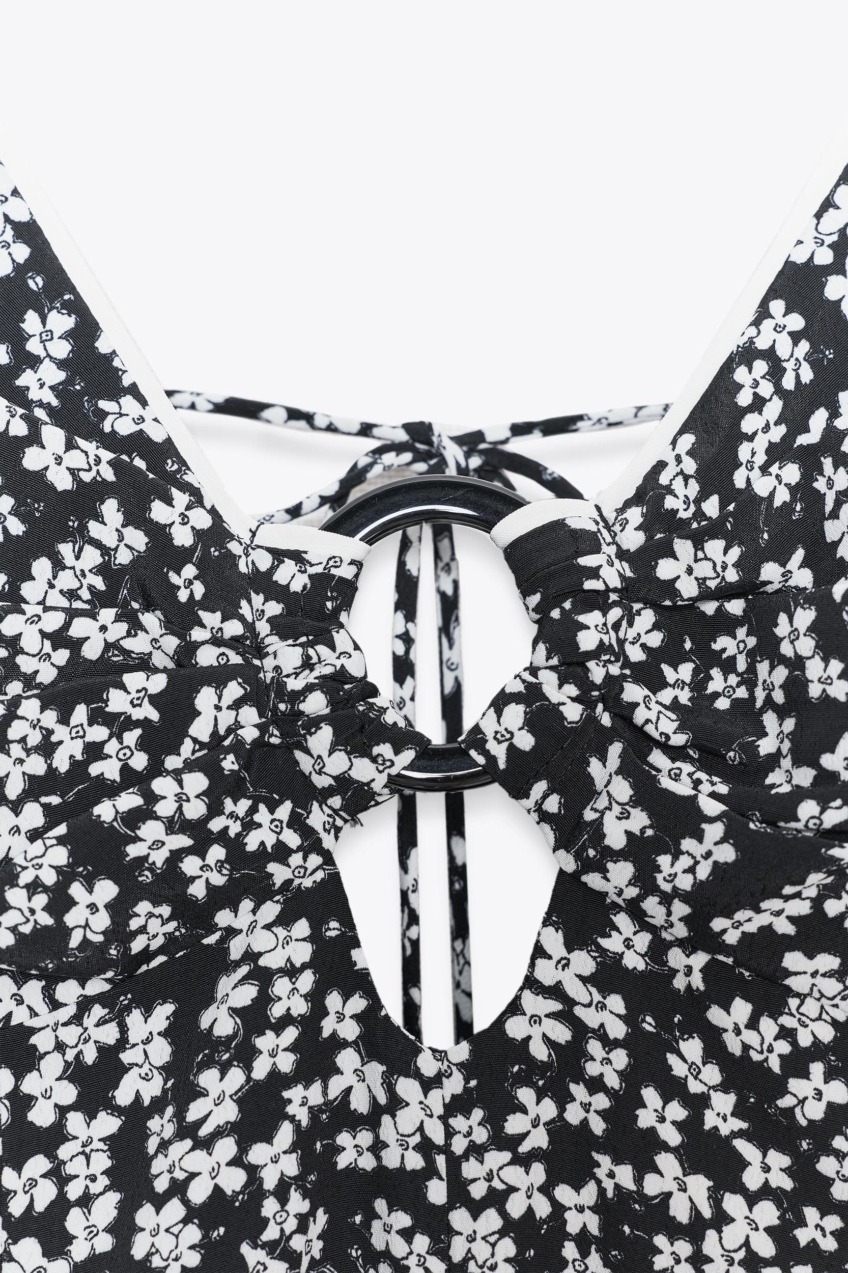 FLORAL PRINT MIDI DRESS Product Image