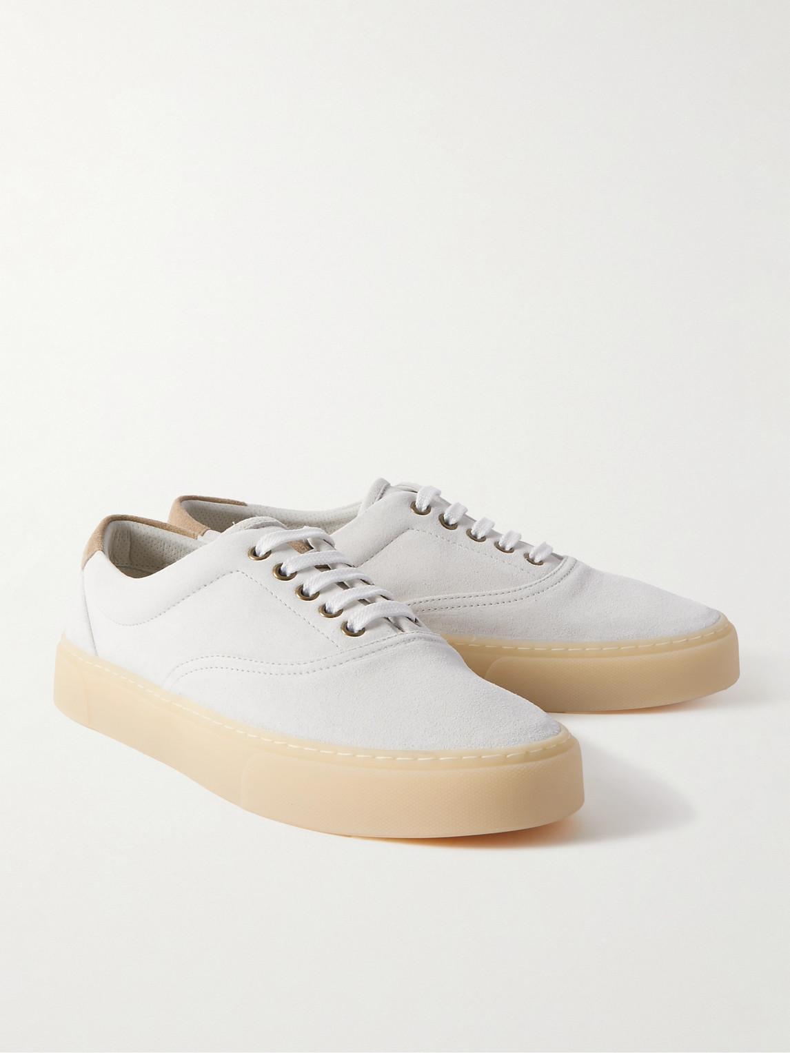 Suede Sneakers In White Product Image