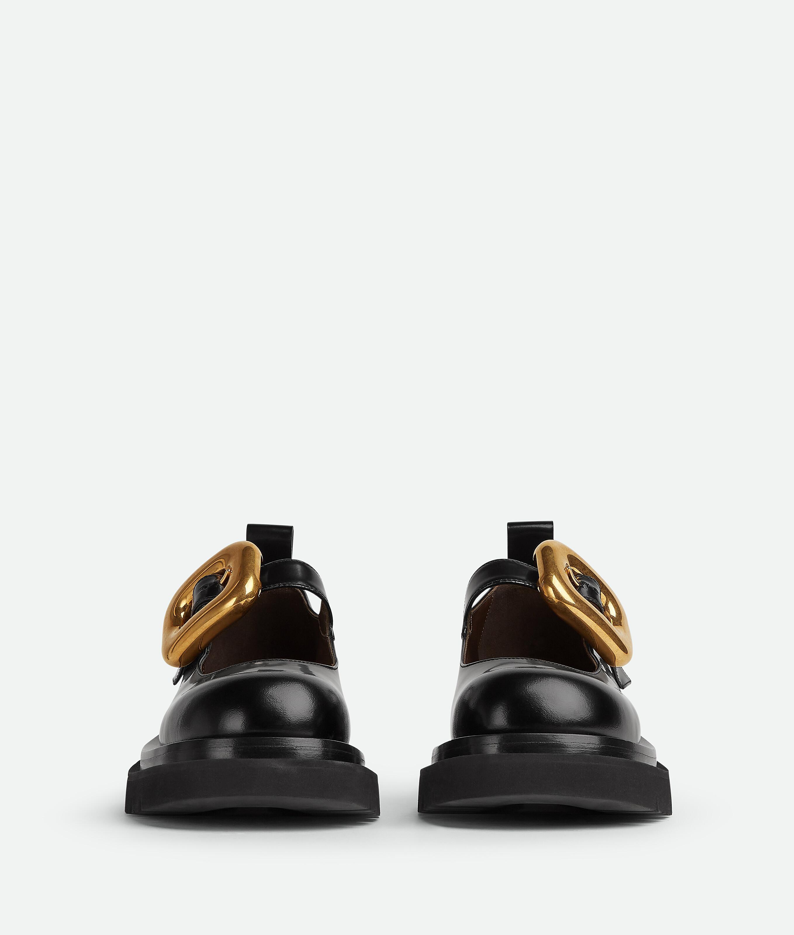 BOTTEGA VENETA Lug-sole Vinyl Flats In Black Product Image