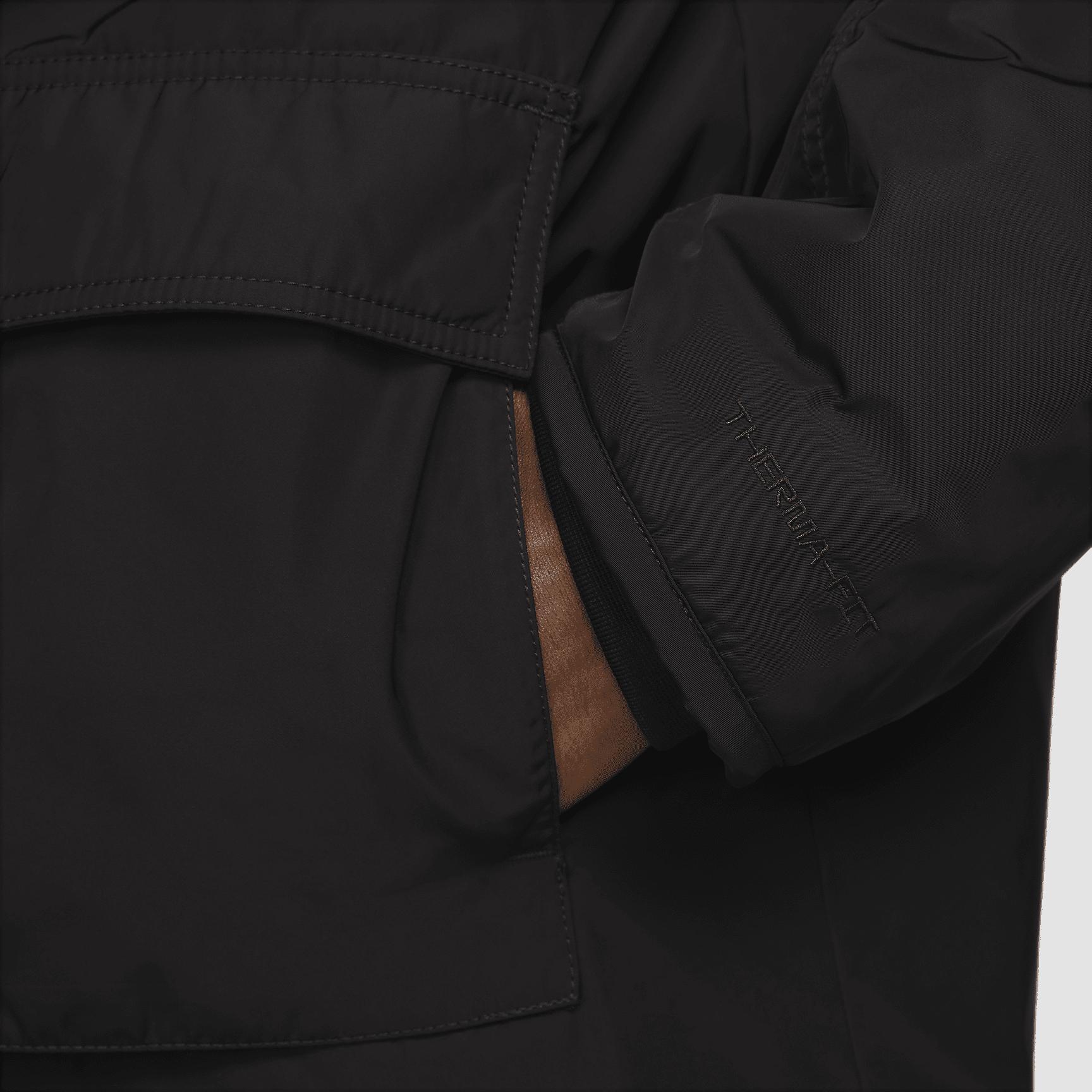 Nike Mens Sportswear Club Fleece Therma-FIT Parka in Khaki/BLACK Product Image