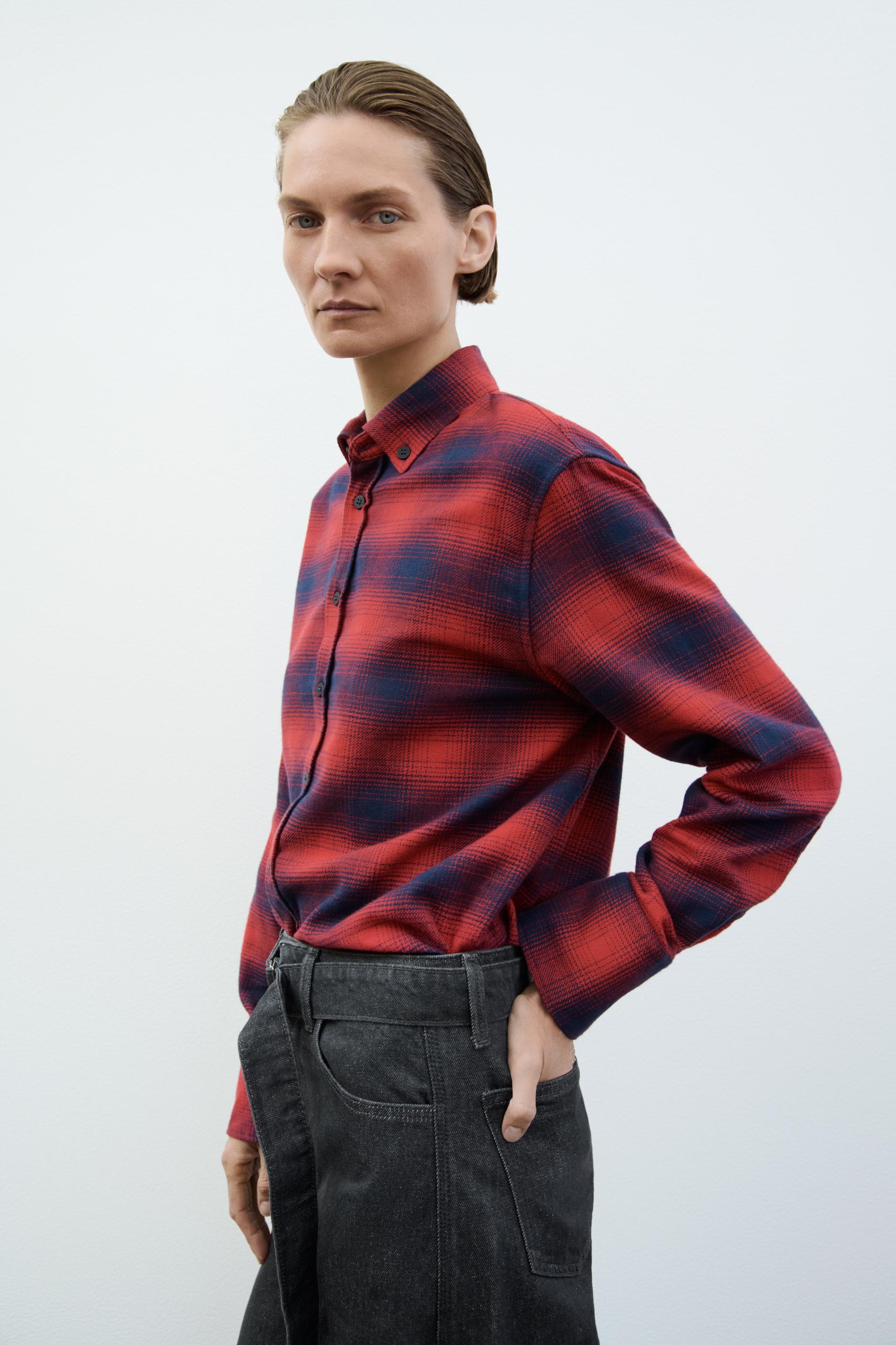 PLAID FLANNEL SHIRT ZW COLLECTION Product Image