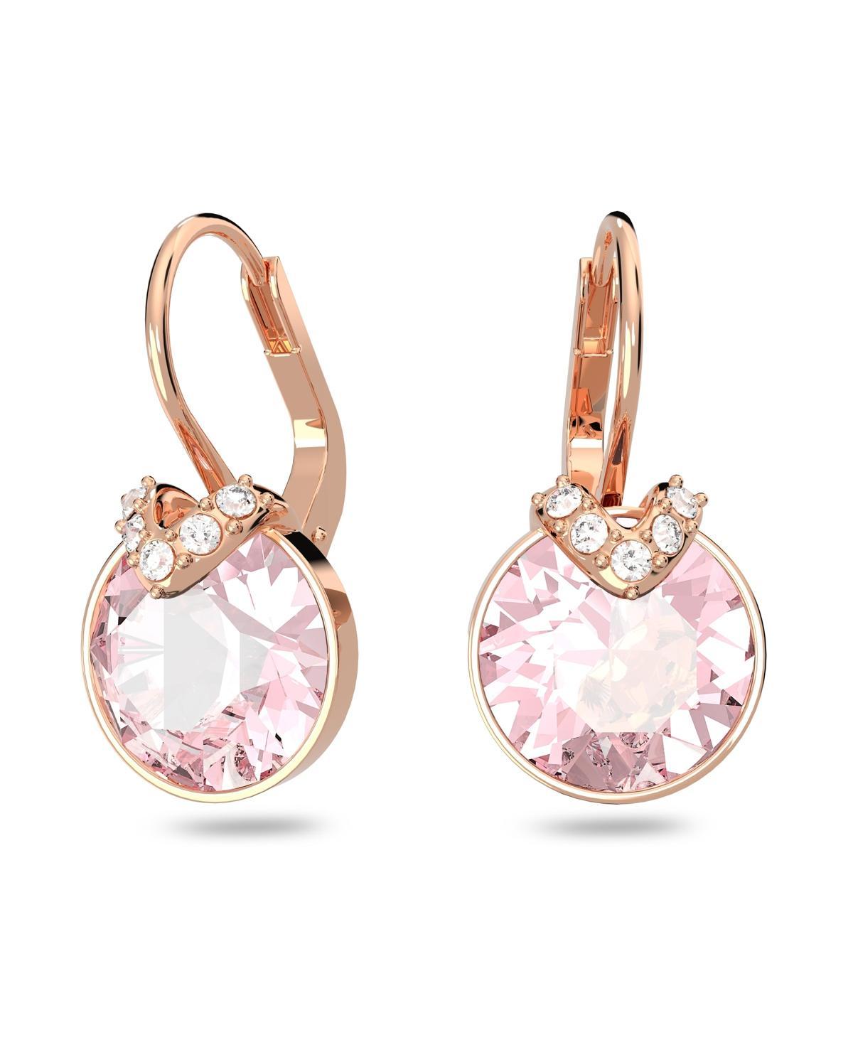 Swarovski Bella Gold Tone V Crystal Drop Earrings Product Image