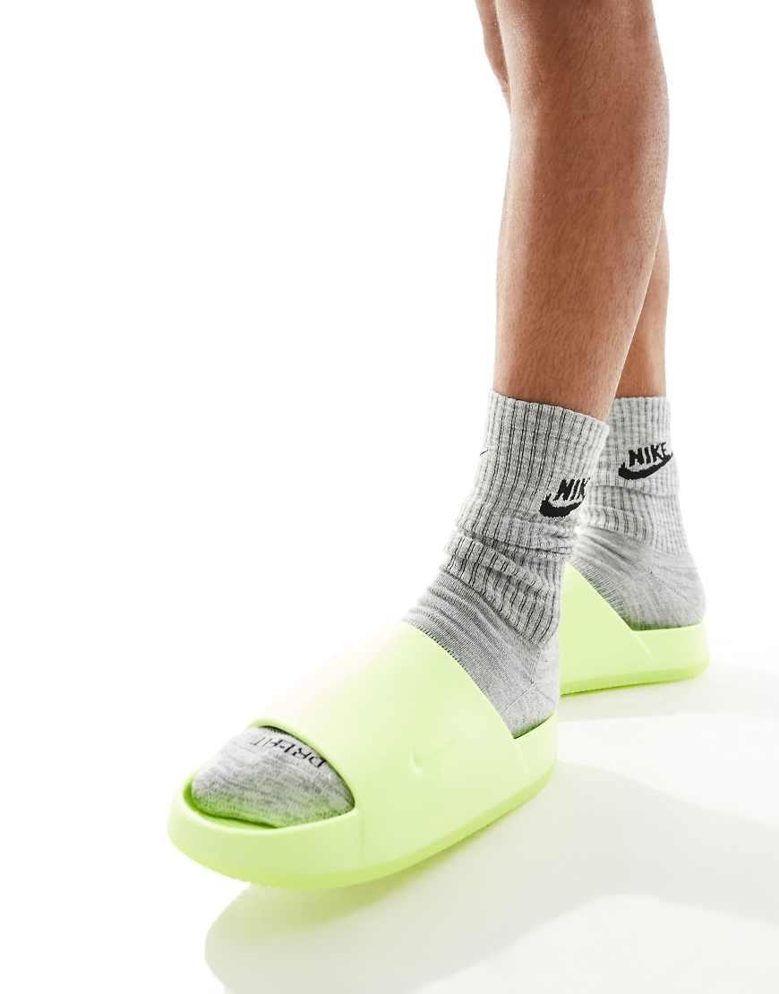 NIKE Yellow Calm Slides In Volt/volt Product Image