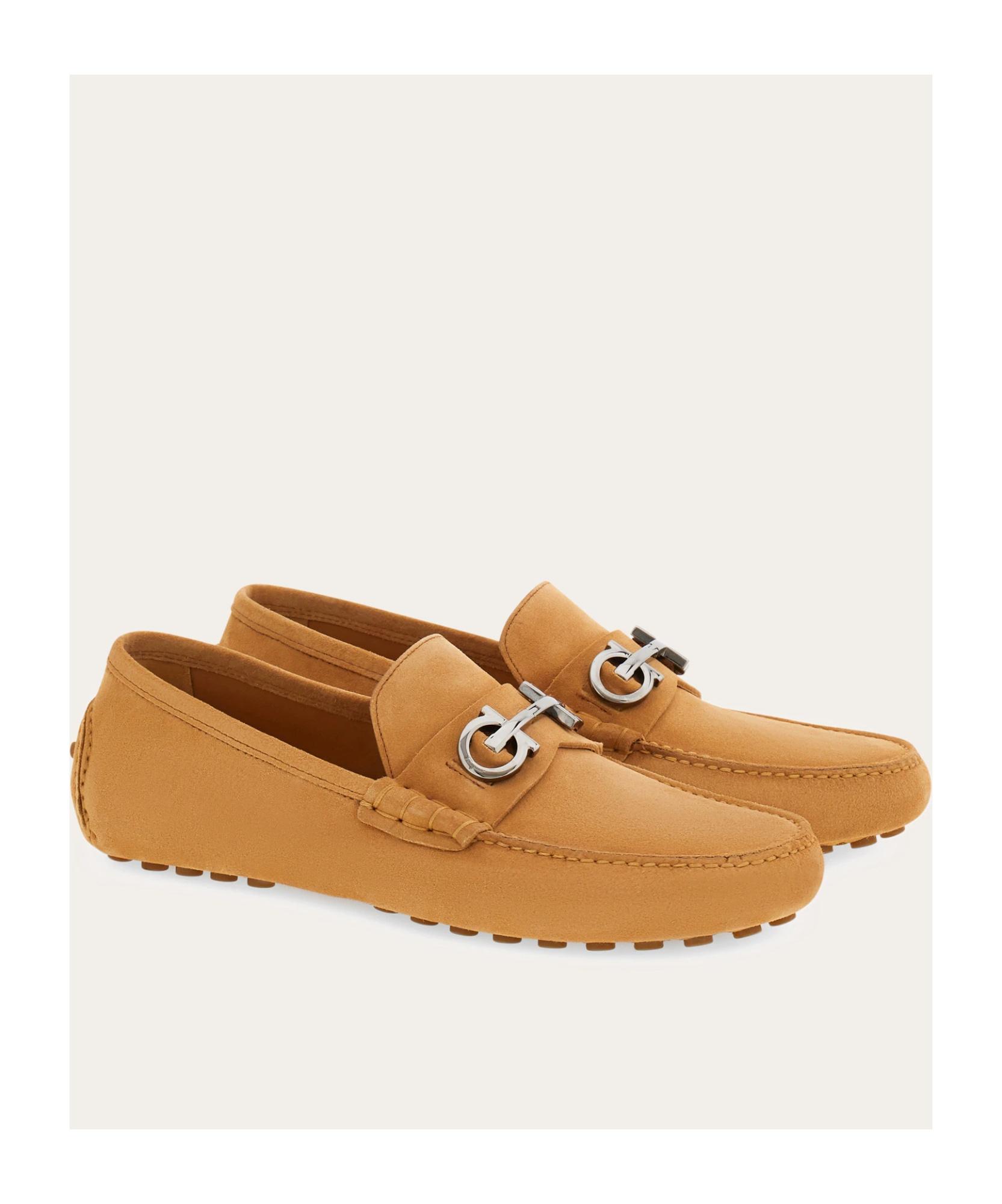 FERRAGAMO Gancini Decorative Loafers In Brown Product Image