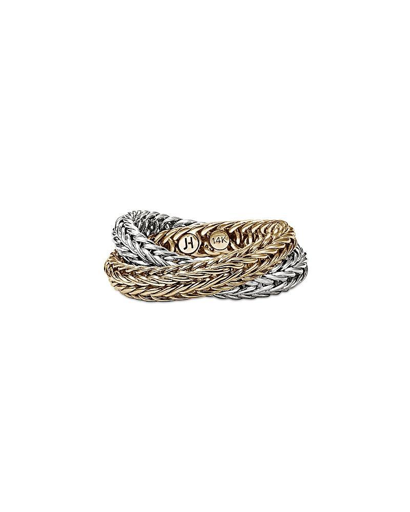 JOHN HARDY 14k Yellow Gold & Sterling Silver Kami Chain Crossover Ring Product Image