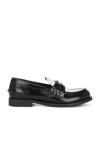 Miu Miu Womens Color Block Penny Loafers Product Image