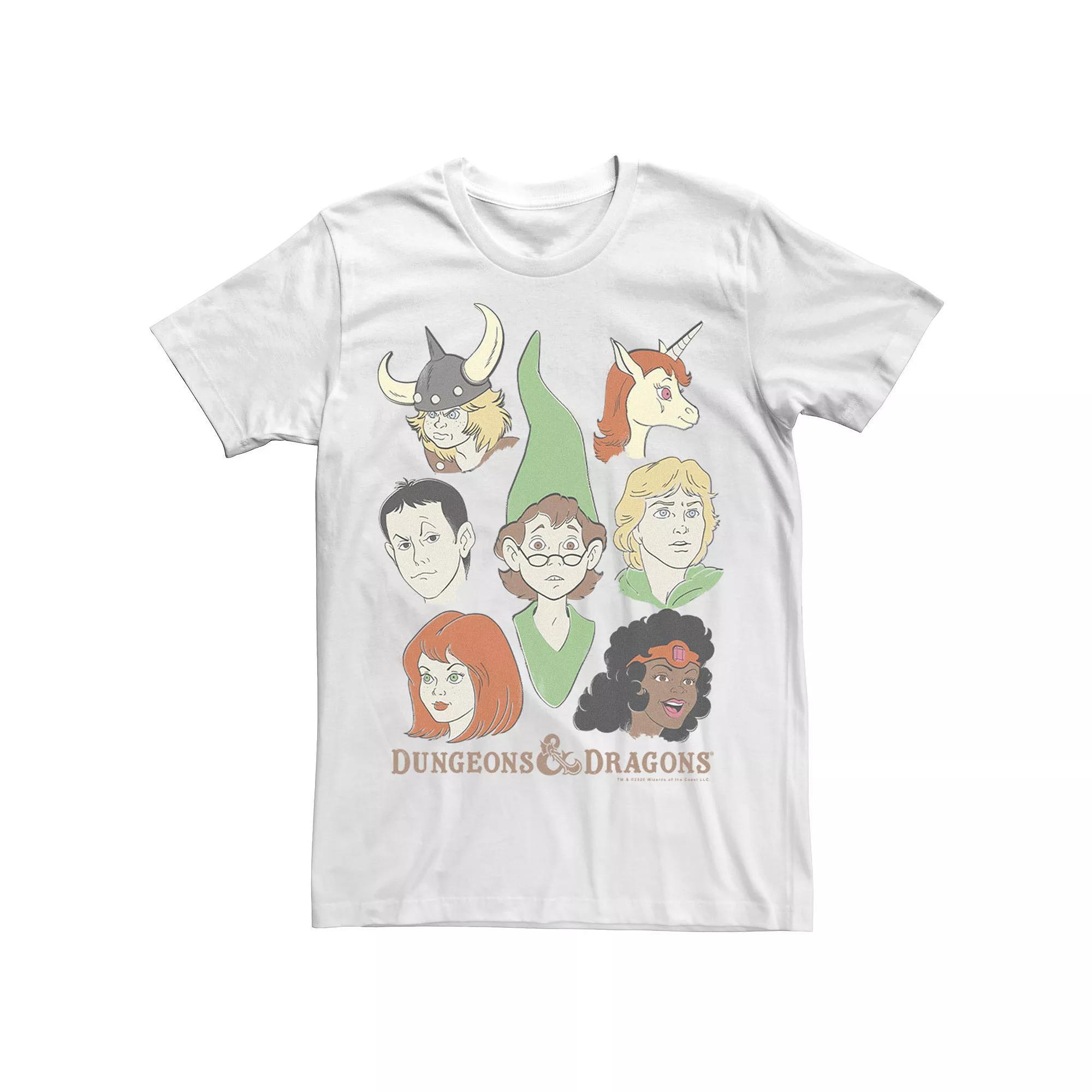 Big & Tall Dungeons And Dragons Cartoon Group Shot Tee, Men's,  Product Image
