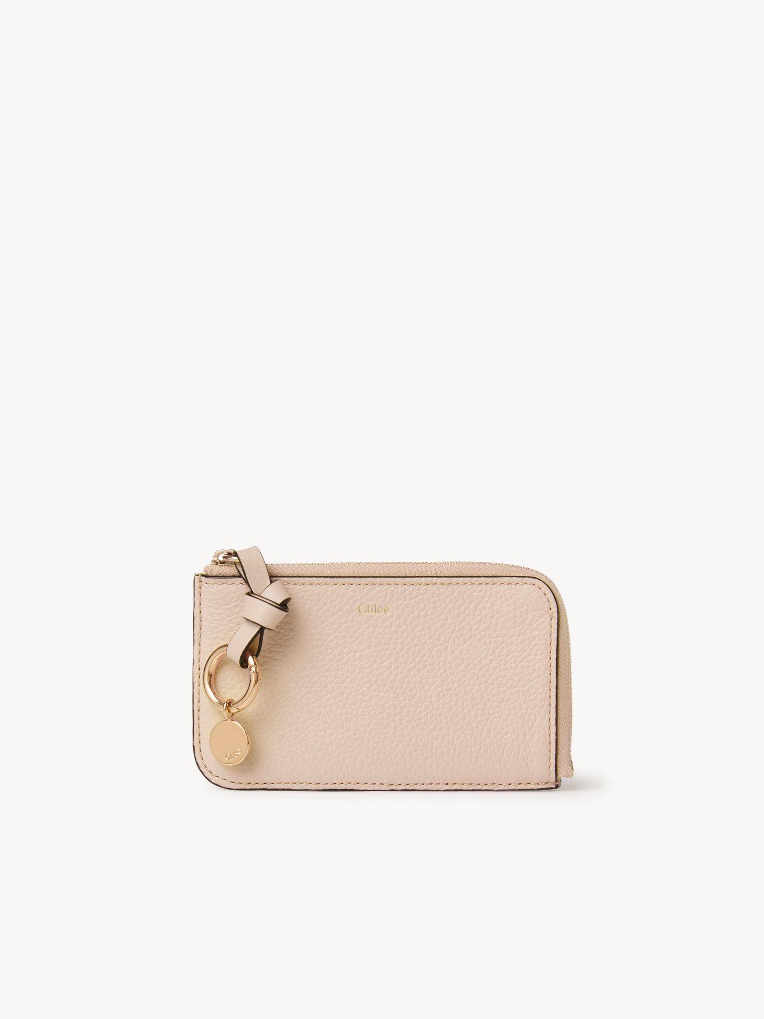 Alphabet wallet in grained leather Product Image