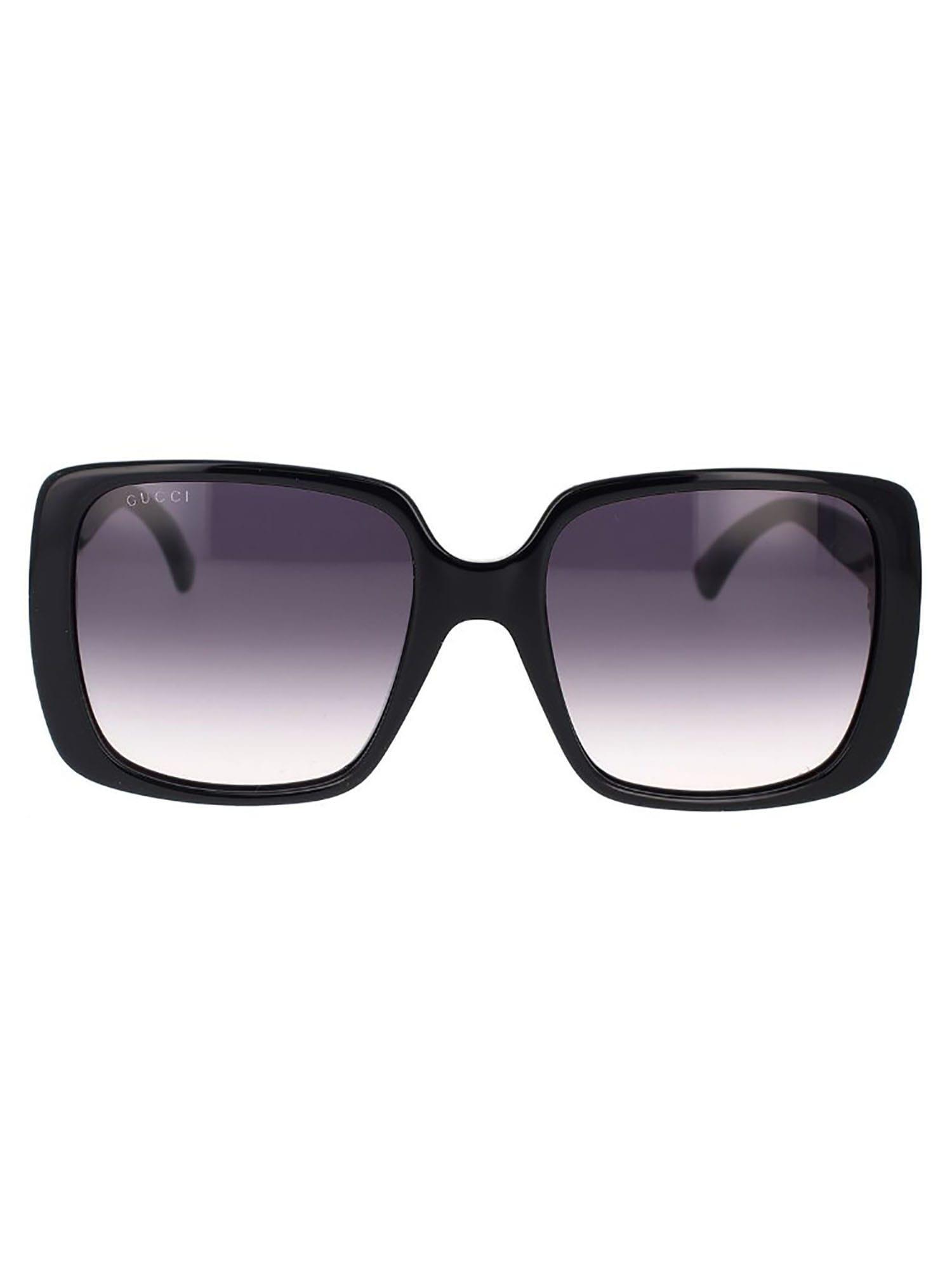 Gg0632s Sunglasses In 001 Black Black Grey Product Image