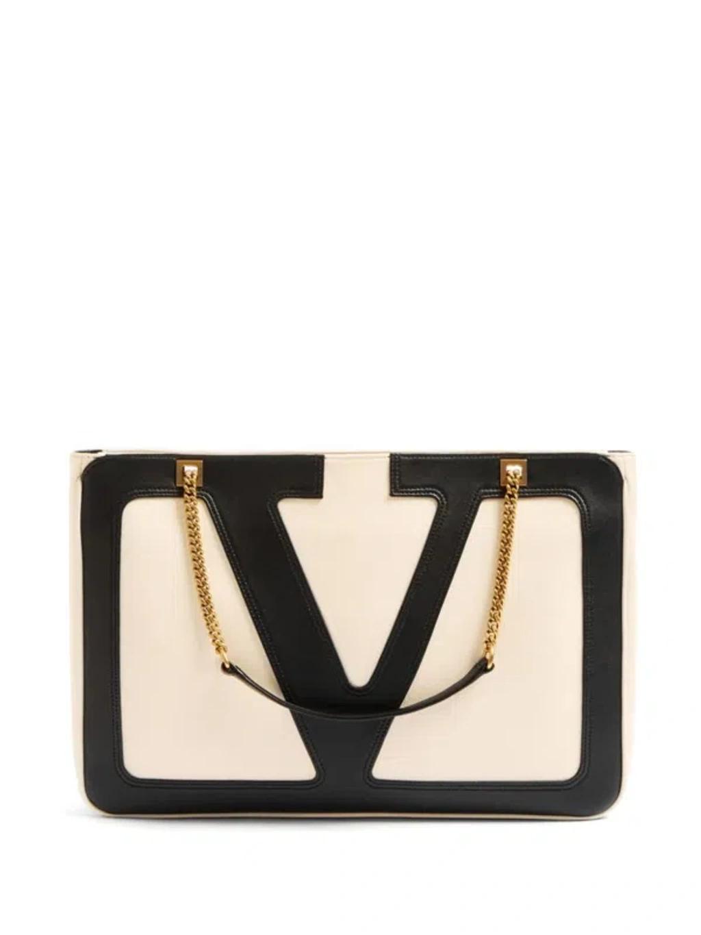 VALENTINO GARAVANI Vlogo Signature Tote Bag In Neutrals Product Image