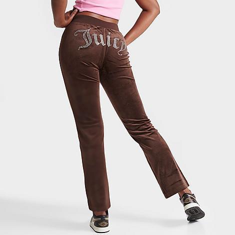 Juicy Couture Womens OG Big Bling Velour Track Pants Product Image