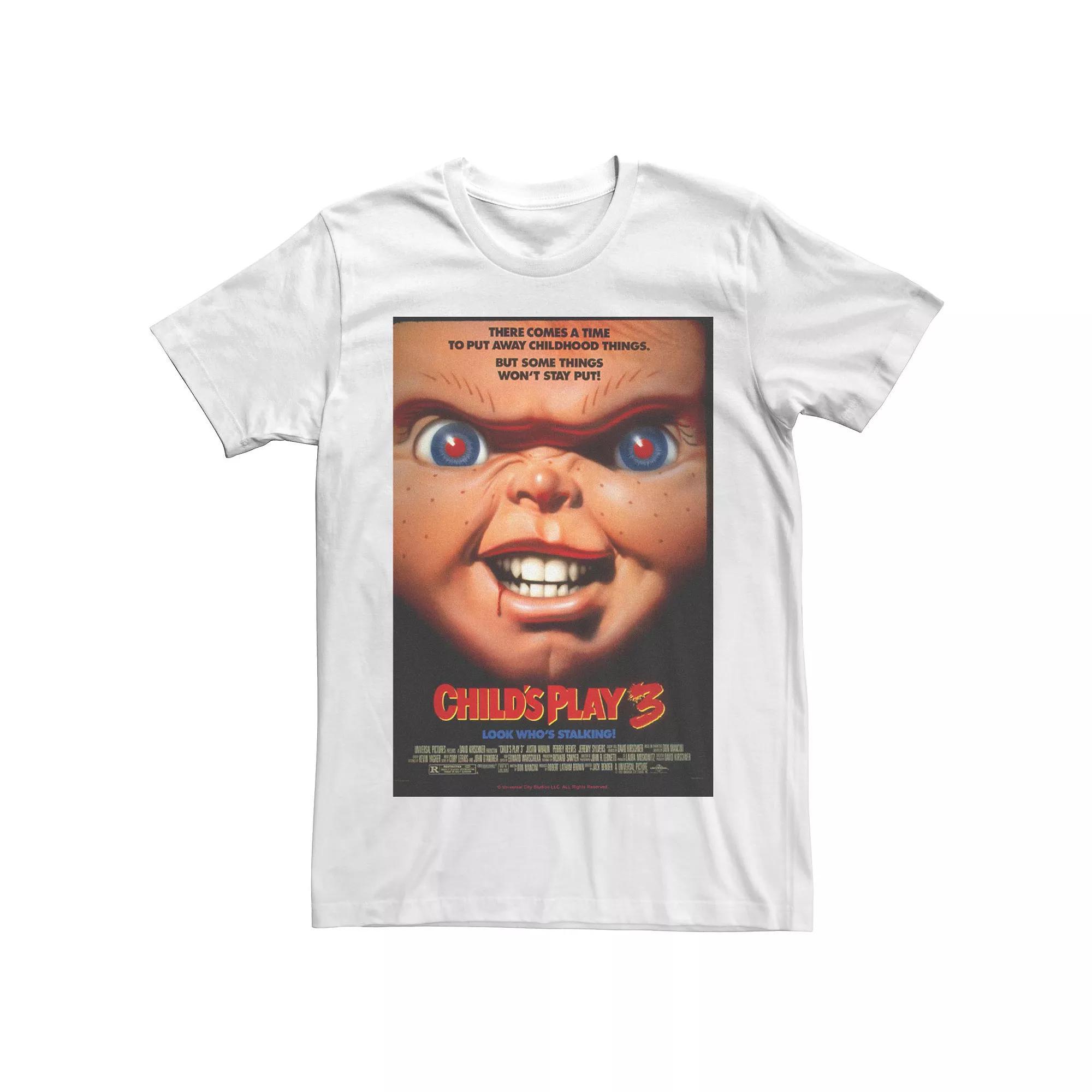 Men's Chucky Child's Play 3 Face Shot Logo Tee,  Product Image