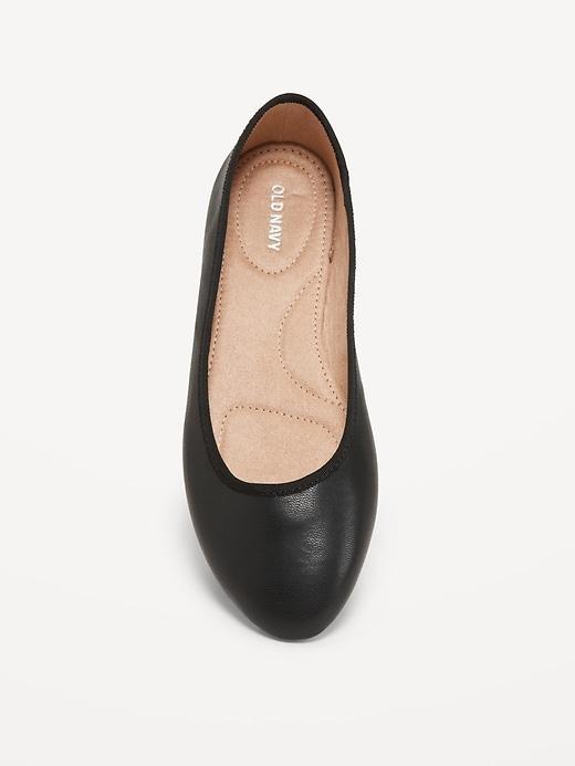 Faux-Leather Ballet Flats Product Image