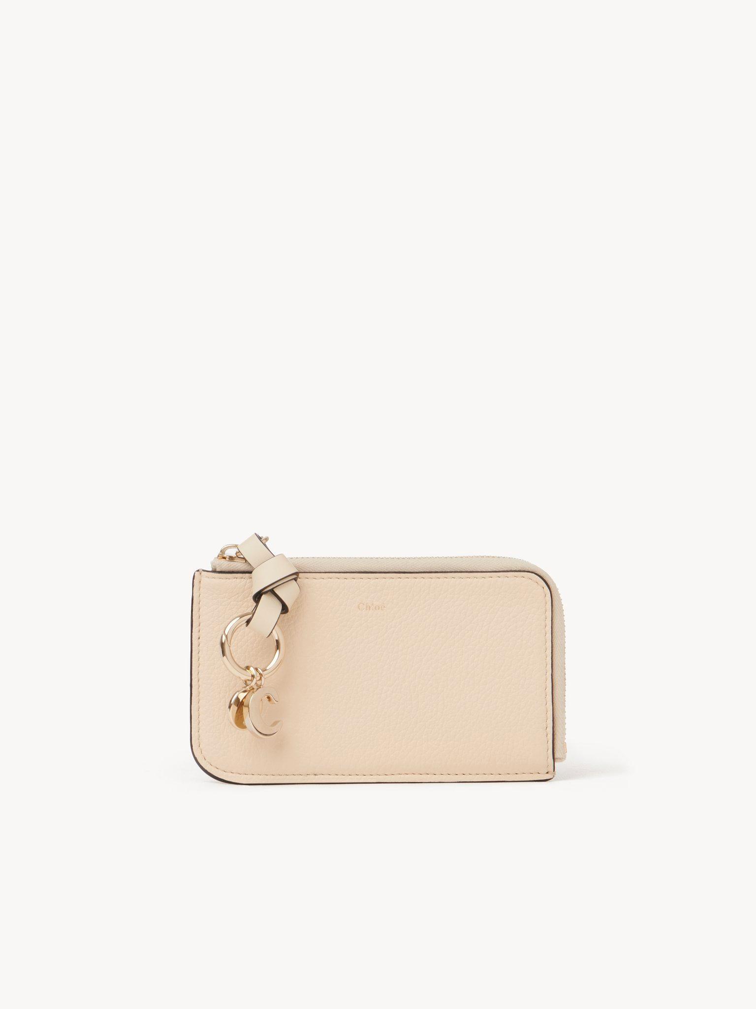 Alphabet wallet in grained leather Product Image