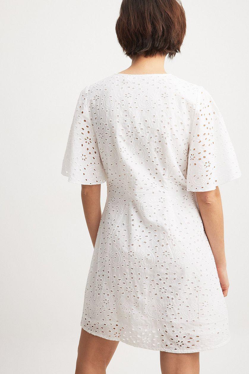 Buttoned Anglaise Mini Dress Product Image
