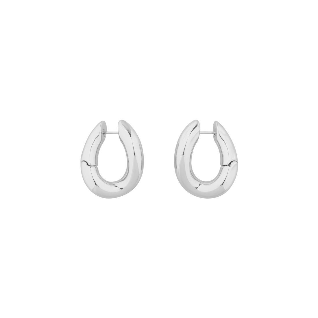 Women's Loop Earrings in Silver Product Image