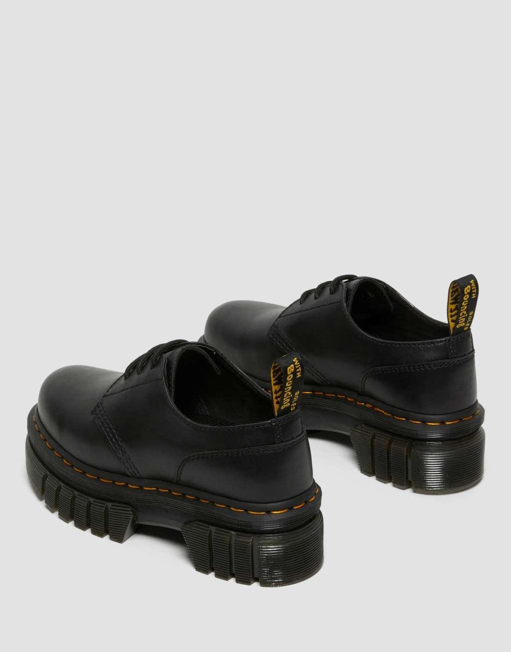 Dr Martens Audrick 3-eye shoes with chunky sole in black Product Image