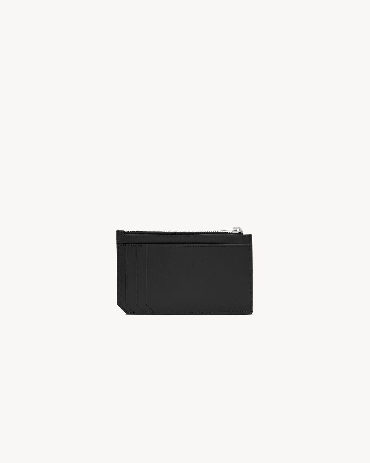 Saint Laurent Paris FRAGMENTS large zip card case in smooth leather | Saint Laurent | YSL.com Product Image