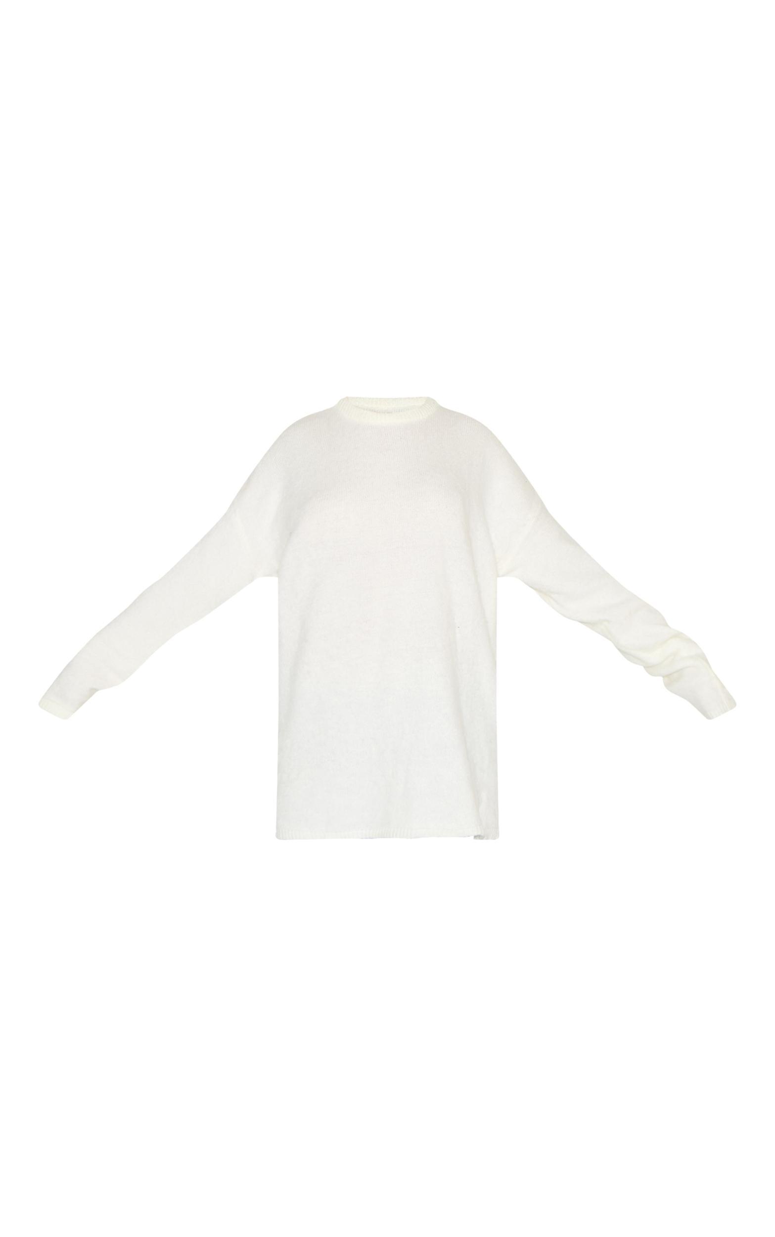 Cream Soft Knit Oversized Sweater Product Image